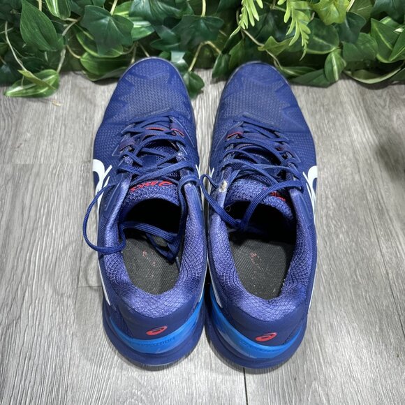 Asics Gel Resolution 8 Clay Tennis Shoes Mens Size 11.5 Blue Pickleball Sneakers main image 6